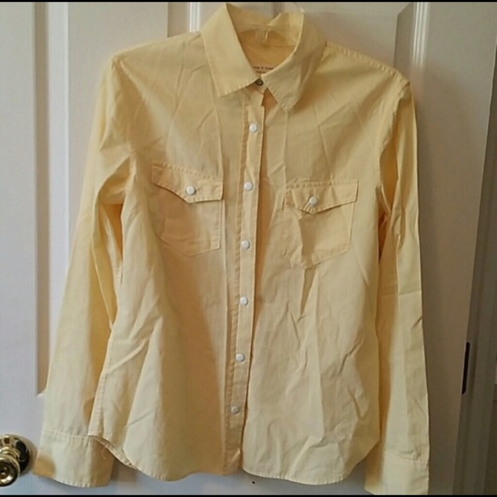 Rag & Bone yellow gingham shirt